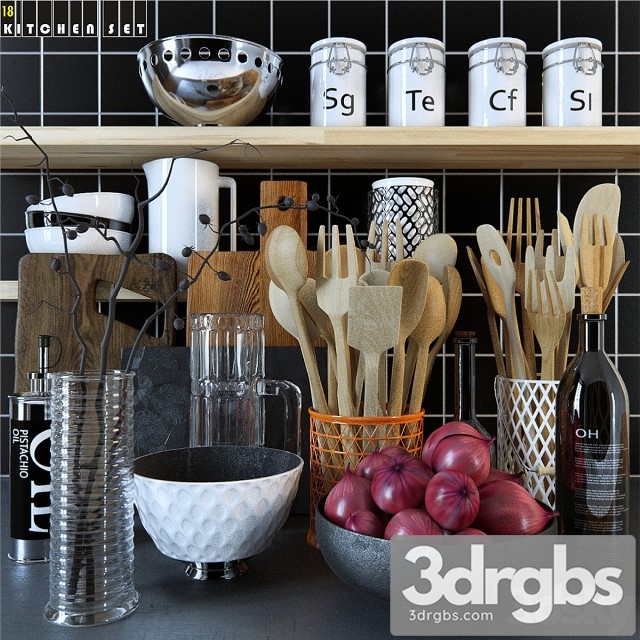 Kitchen Set 18 3dsmax Download - thumbnail 1