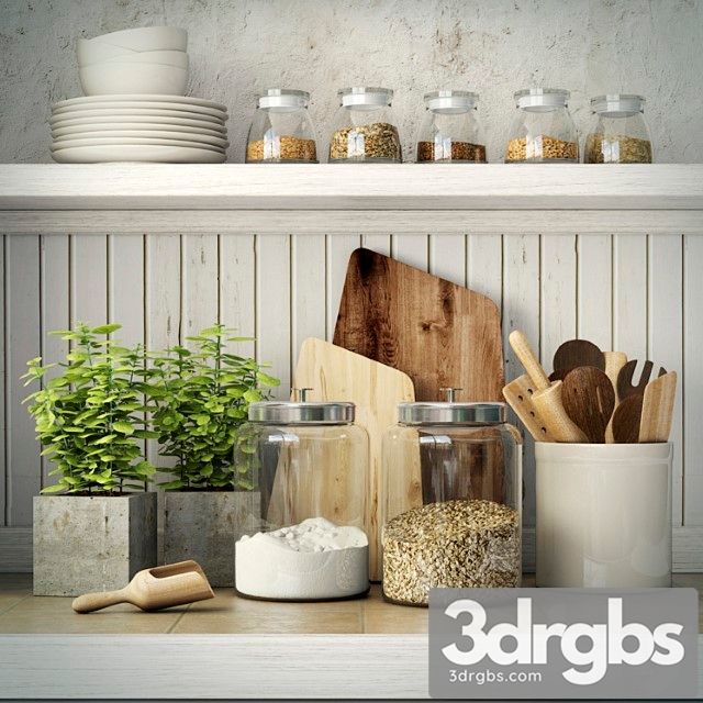 Kitchen set 53 3dsmax Download - thumbnail 1