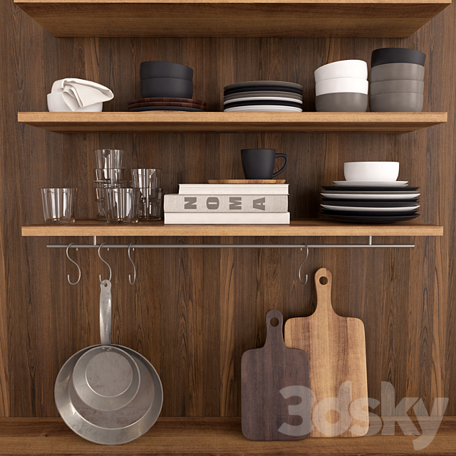 Kitchen set H & M Home 3ds Max - thumbnail 1