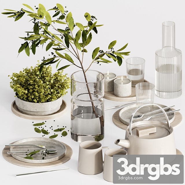 Kitchen tableware 017 3dsmax Download - thumbnail 1