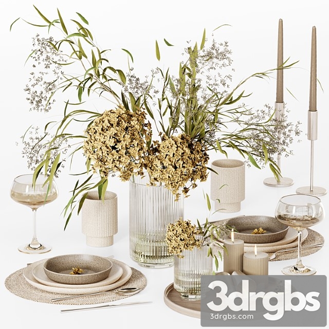 Kitchen Tableware 020 Vray 3dsmax Download - thumbnail 1