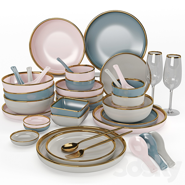 Kitchenware and Tableware 06 3DSMax File - thumbnail 1