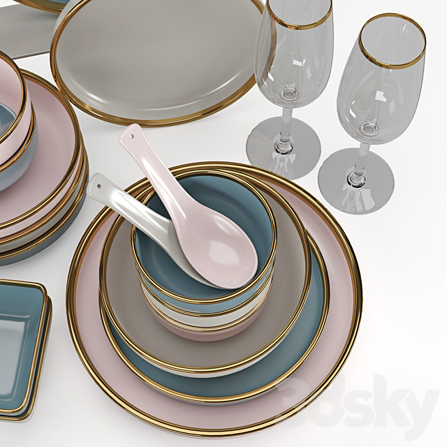 Kitchenware and Tableware 06 3DSMax File - thumbnail 2