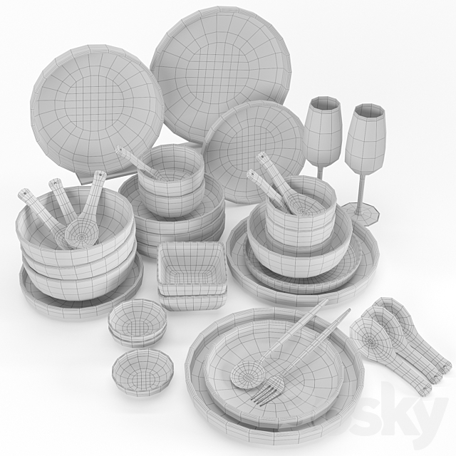 Kitchenware and Tableware 06 3DSMax File - thumbnail 4