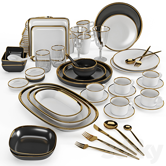 Kitchenware and Tableware 07 3DSMax File - thumbnail 1