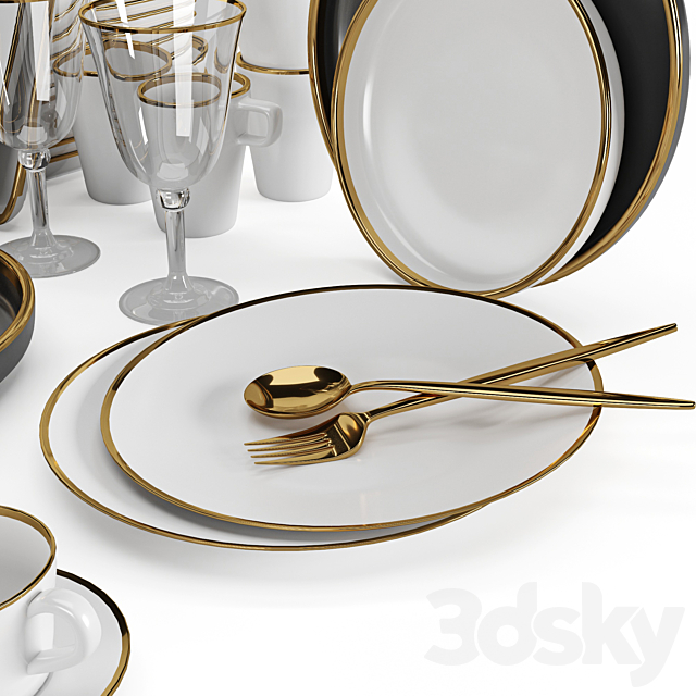 Kitchenware and Tableware 07 3DSMax File - thumbnail 3