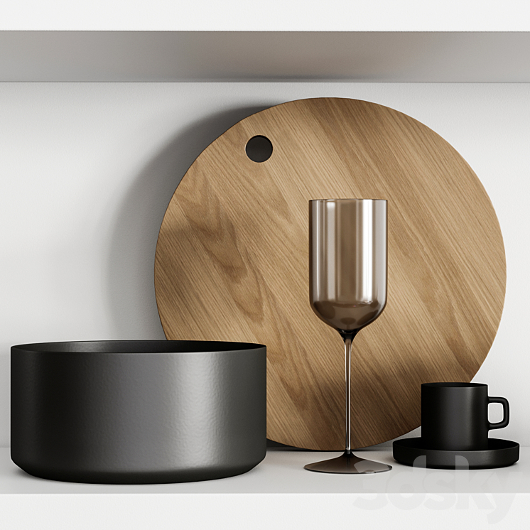 Kitchenware set 02 3DS Max - thumbnail 2