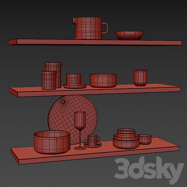 Kitchenware set 02 3DSMax File - thumbnail 4