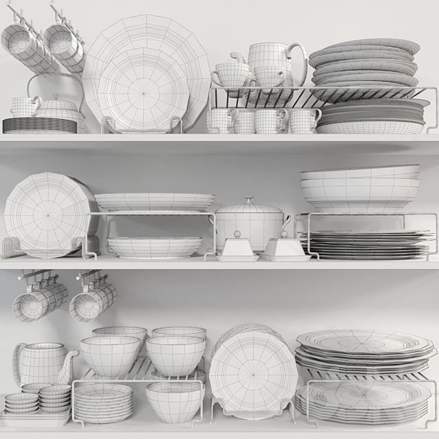 Kitchenware set 8 3ds Max - thumbnail 2