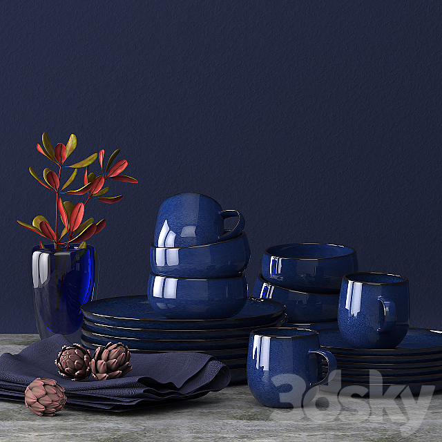 Lake Dinnerware 3ds Max - thumbnail 1