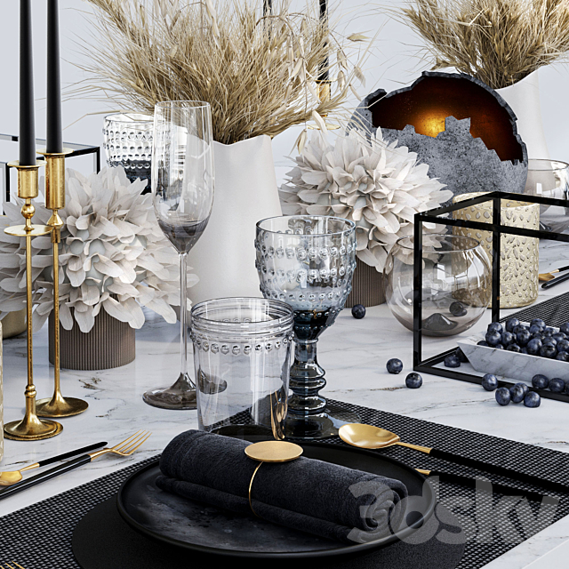 Luxury table setting 3DSMax File - thumbnail 3