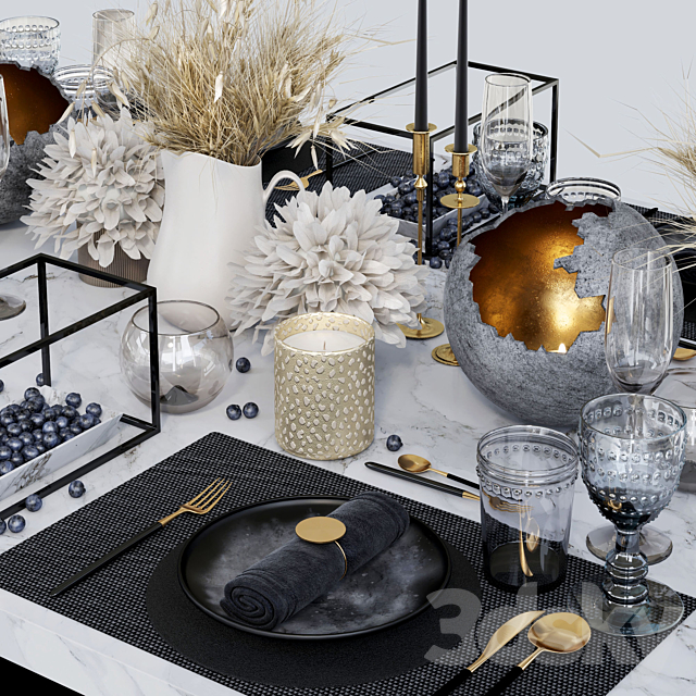 Luxury table setting 3DSMax File - thumbnail 4