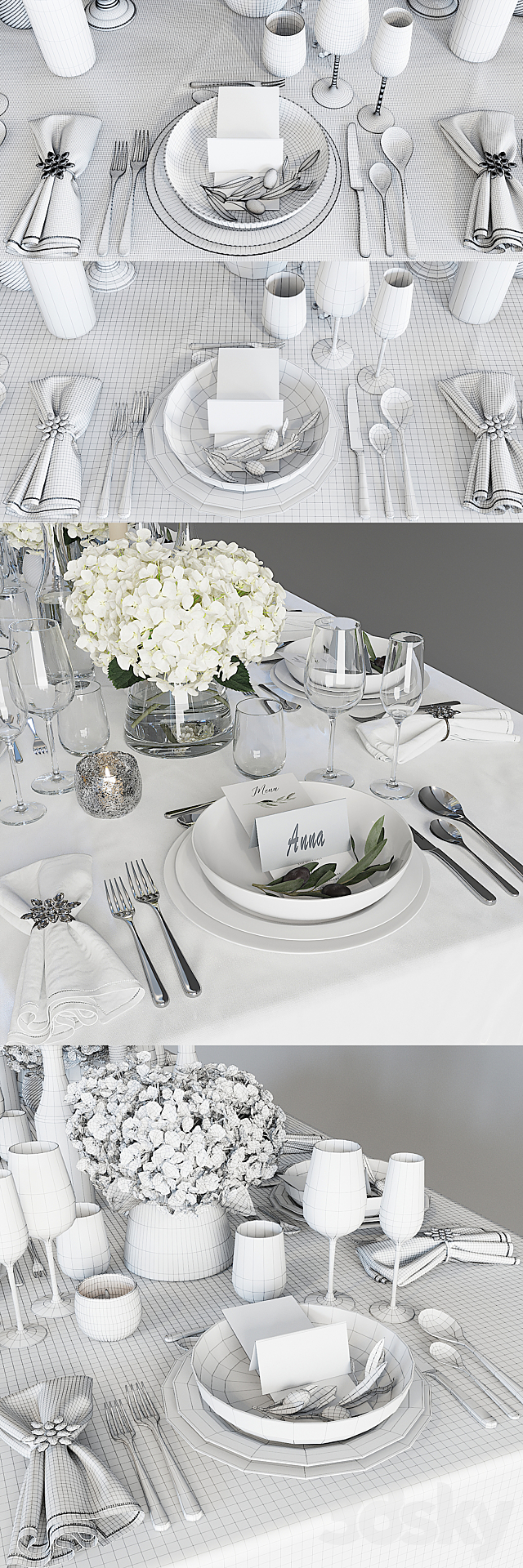 Luxury Table Setting 3DSMax File - thumbnail 3