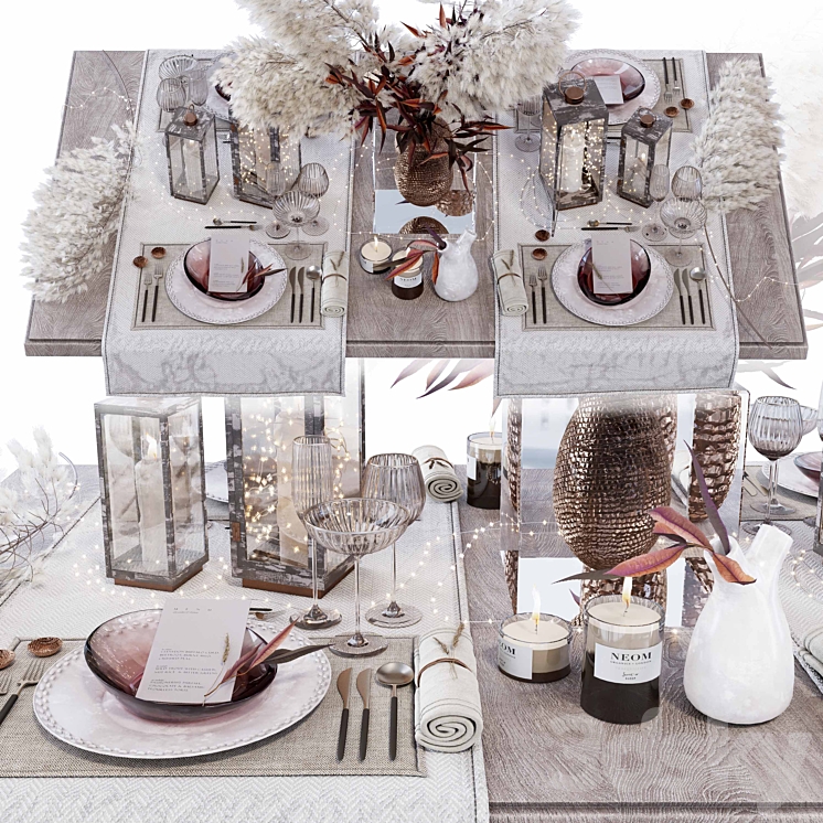 Luxury table setting B 3DS Max - thumbnail 1