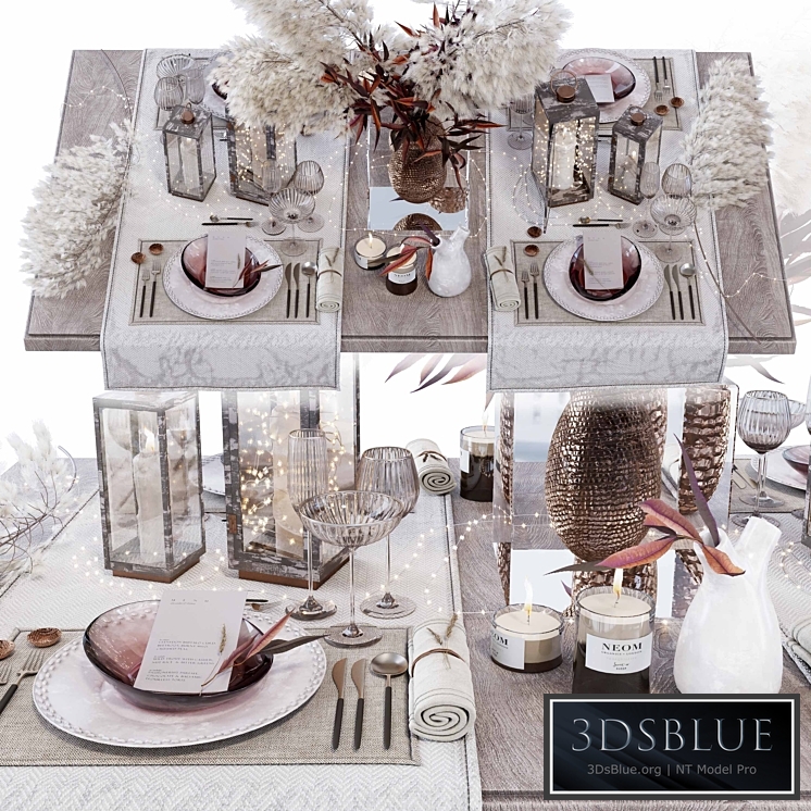 Luxury table setting B 3DS Max - thumbnail 3