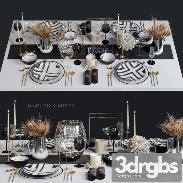 Luxury Table Setting L 3dsmax Download - thumbnail 1