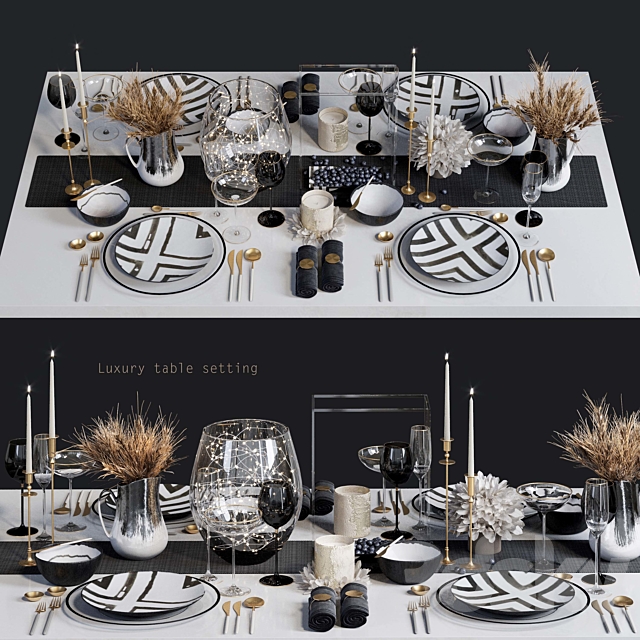 Luxury table setting L 3DSMax File - thumbnail 1