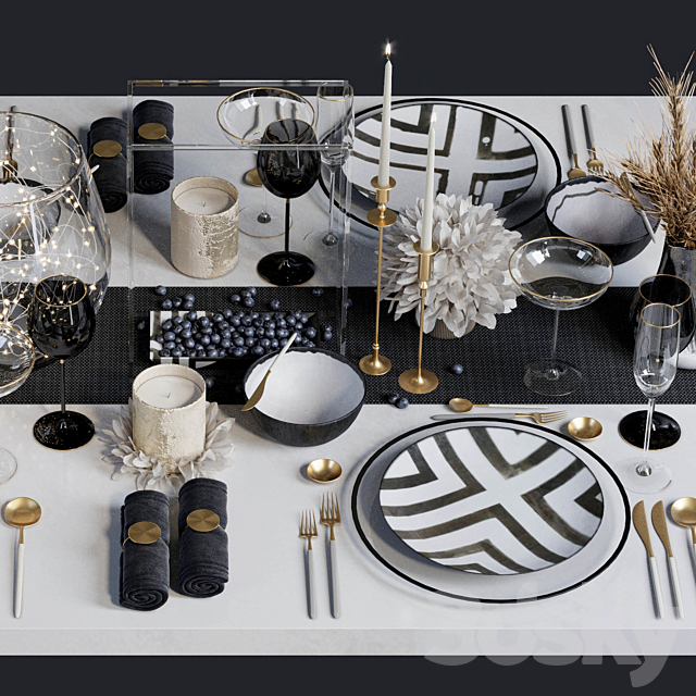 Luxury table setting L 3DSMax File - thumbnail 3