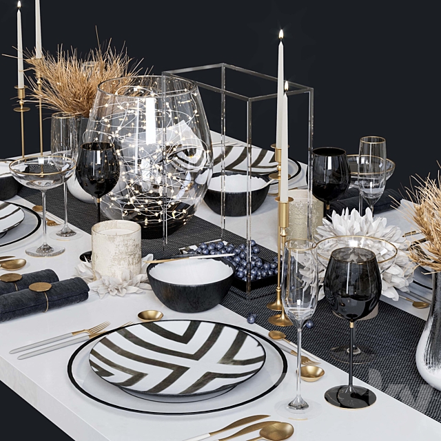 Luxury table setting L 3DSMax File - thumbnail 4