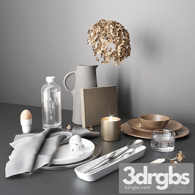 Minimalist tableware 3dsmax Download - thumbnail 1