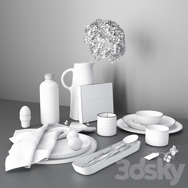 Minimalist tableware 3DSMax File - thumbnail 4