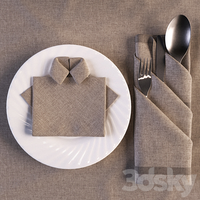 napkins 3DSMax File - thumbnail 1