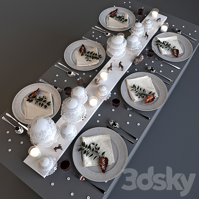 New Year Serving Deer 3DSMax File - thumbnail 1