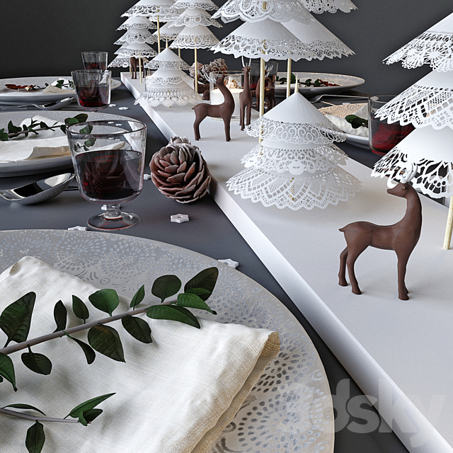 New Year Serving Deer 3DSMax File - thumbnail 3