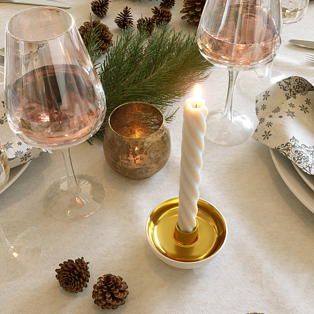 New year’s table setting 3DSMax File - thumbnail 3