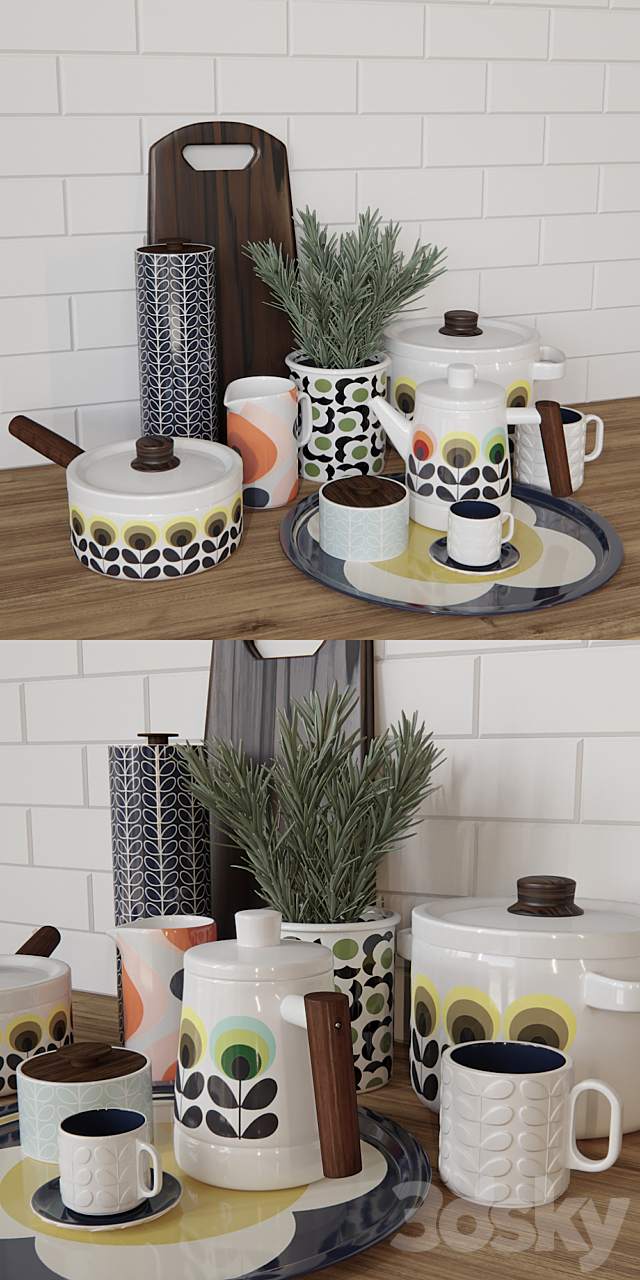 Orla Kiely_kitchen set 3ds Max - thumbnail 2