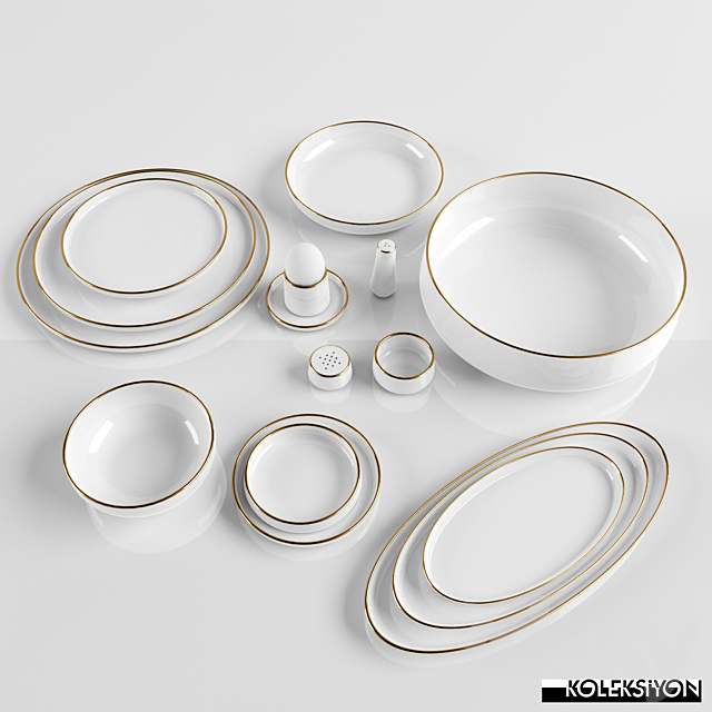 PLATE SET 3DS Max Model - thumbnail 2