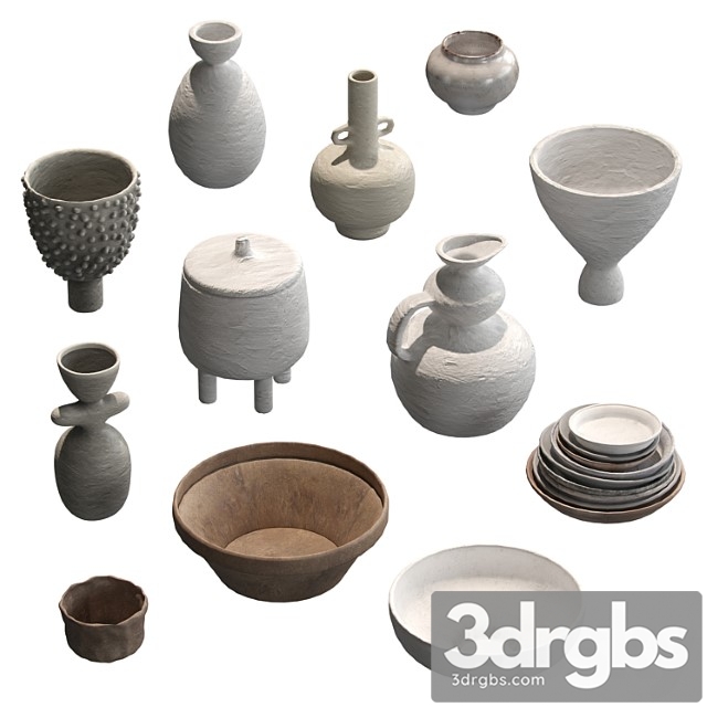 Pottery set v1 3dsmax Download - thumbnail 1