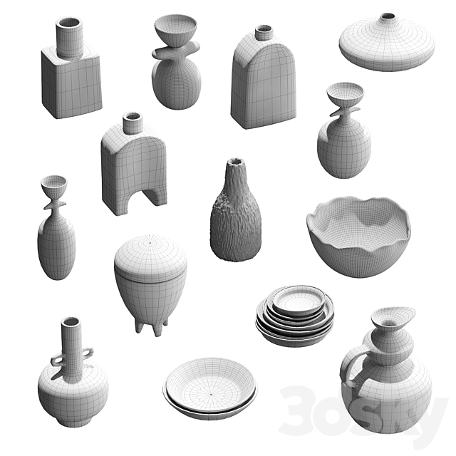 Pottery set v2 3DSMax File - thumbnail 2