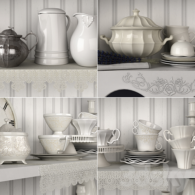 Provence decor set 3ds Max - thumbnail 2