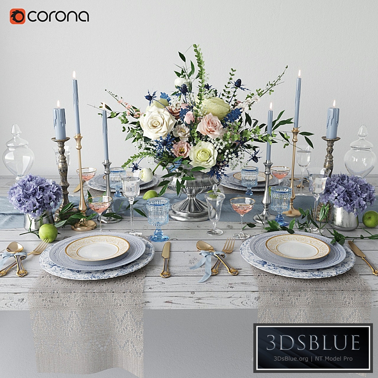 Provence style table setting 3DS Max - thumbnail 3