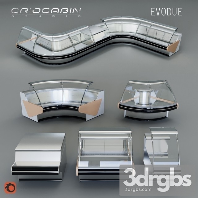 Refrigerated Showcase Criocabin Evodue 3dsmax Download - thumbnail 1