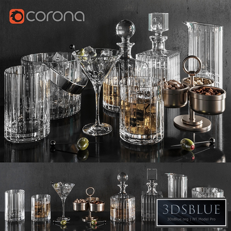 Restoration hardware Barware set01 3DS Max - thumbnail 3