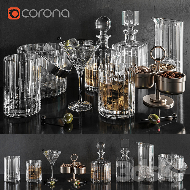 Restoration hardware Barware set01 3DSMax File - thumbnail 1