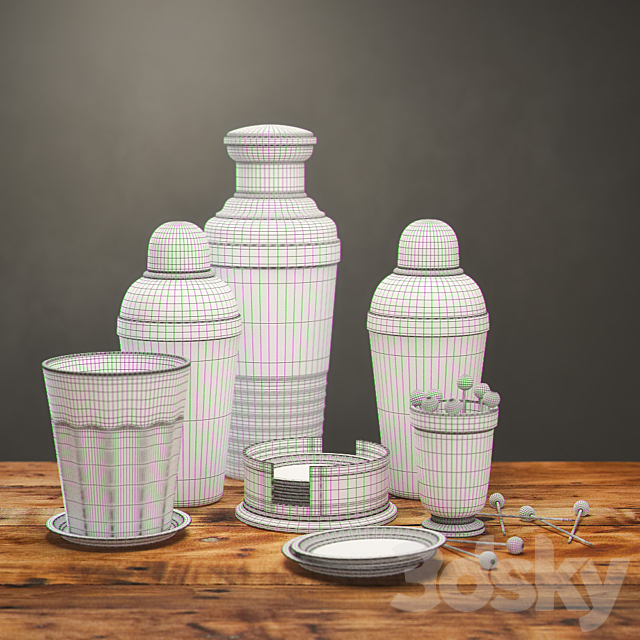 Restoration Hardware – Vintage Hotel Tableware I 3DS Max Model - thumbnail 3