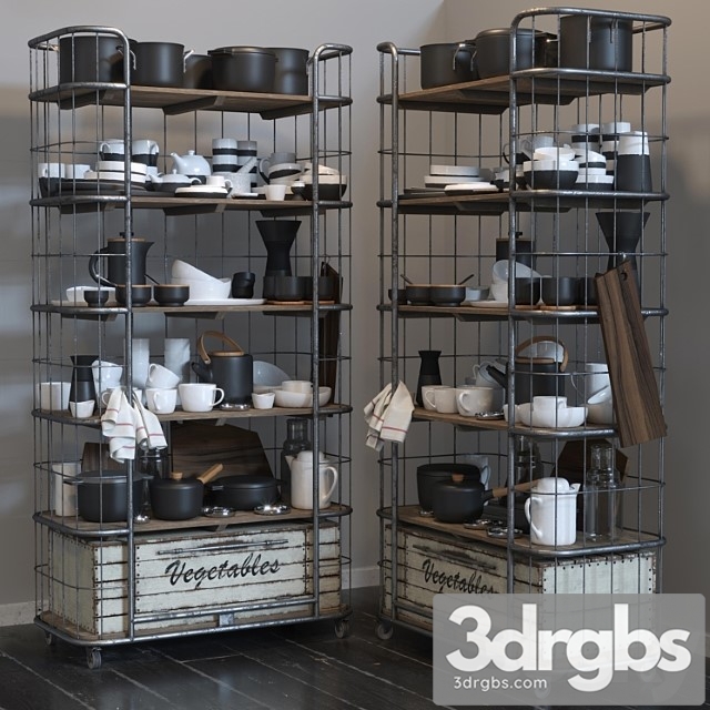 Rh circa 1900 and kitchen set 3dsmax Download - thumbnail 1