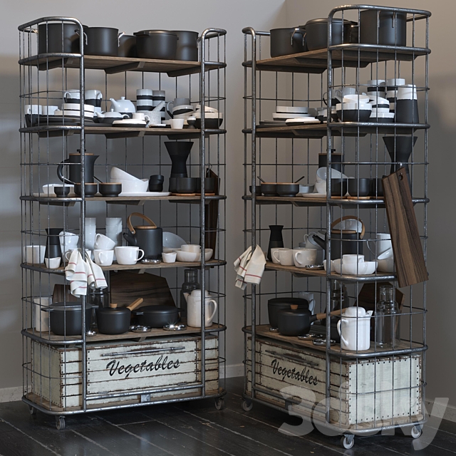 RH CIRCA 1900 and kitchen set 3DSMax File - thumbnail 1