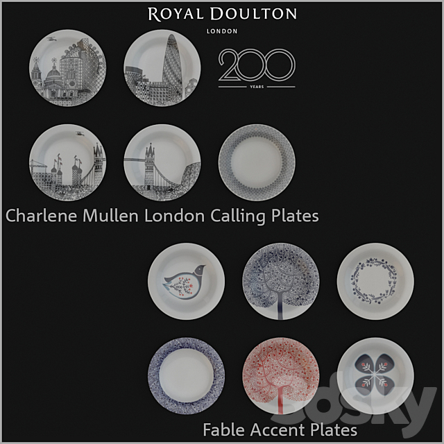 Royal Doulton Ceramic Plates Set 1 3DS Max Model - thumbnail 2