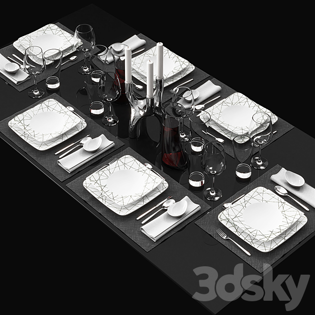 Rrosenthal Free Spirit Stars Tableware 3DSMax File - thumbnail 2