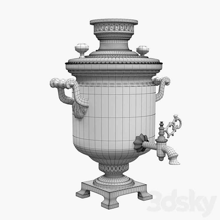 Russian samovar 3DS Max - thumbnail 2