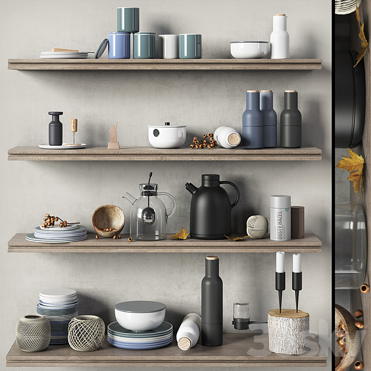 Scandinavian decorative set for the kitchen 3DS Max - thumbnail 1