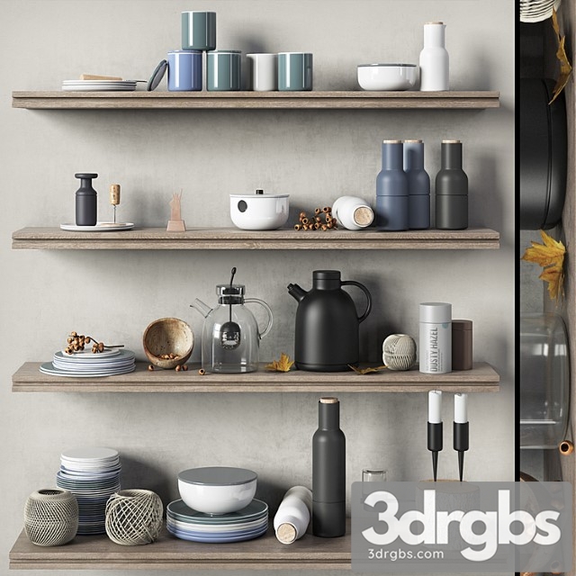 Scandinavian decorative set for the kitchen 3dsmax Download - thumbnail 1