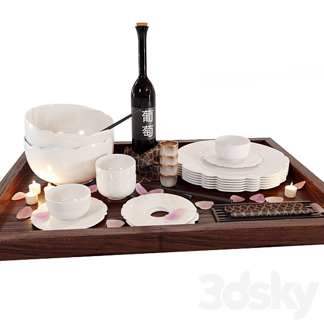 Serving Japanese dishes 3DSMax File - thumbnail 2