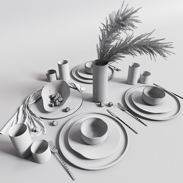 Serving set 3DSMax File - thumbnail 3