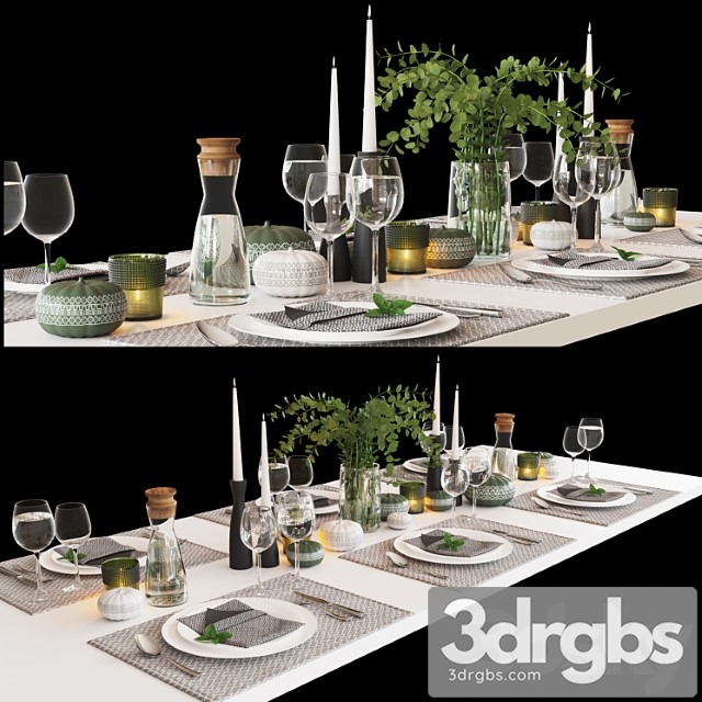 Serving table set 001 - thumbnail 1