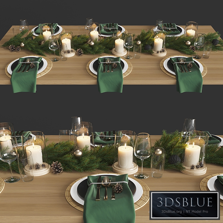 serving table set 003 3DS Max - thumbnail 3